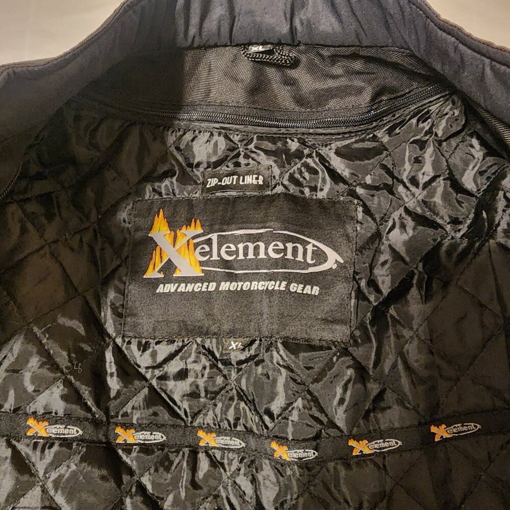 X Element Nylon Black Motorcycle Jacket Size Xl Z… - image 8